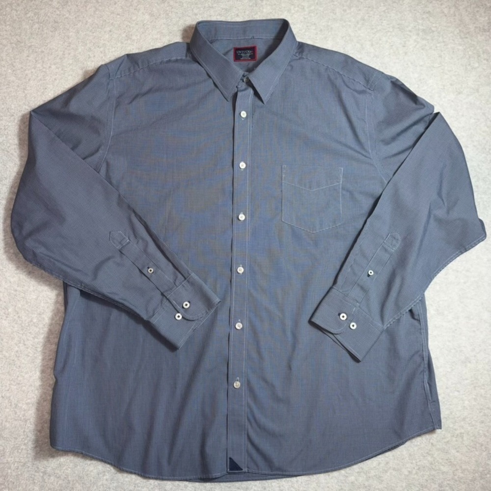 UNTUCKit Dress Shirt Mens 3XL Blue Plaid Long Sleeve Marcasin 35672 - Picture 2 of 12